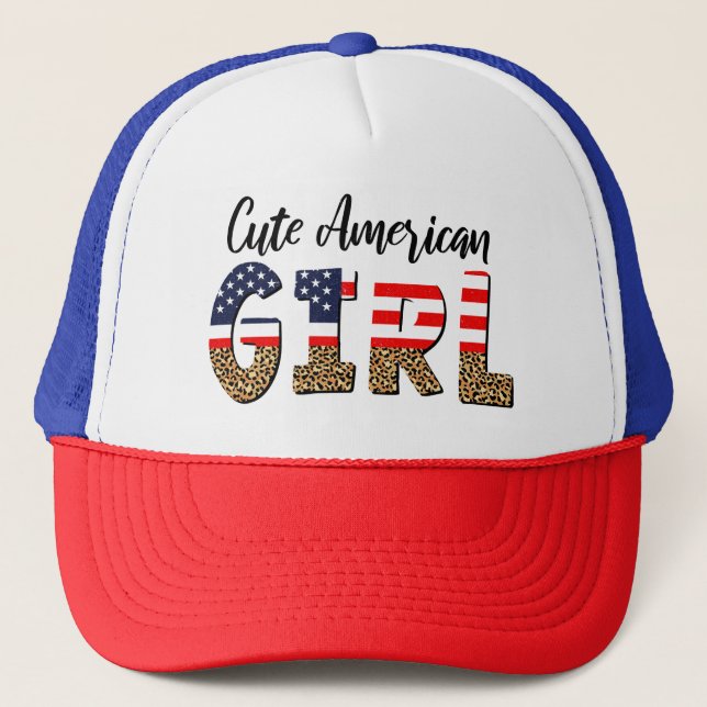 Gorra De Camionero Chica estadounidense hábil (Anverso)