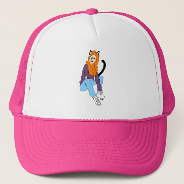 Gorra De Camionero chica gato (Anverso)