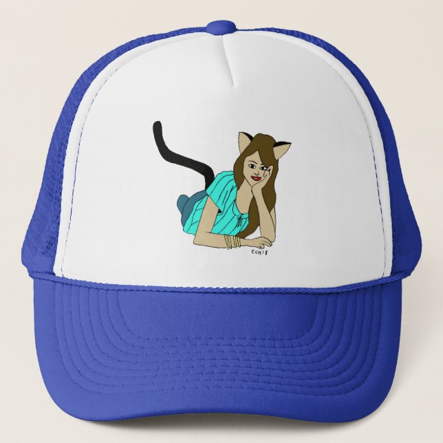 Gorra De Camionero chica gato (Anverso)