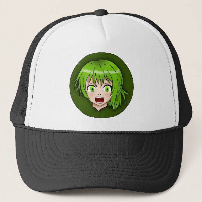 Gorra De Camionero Chica Green Anime (Anverso)