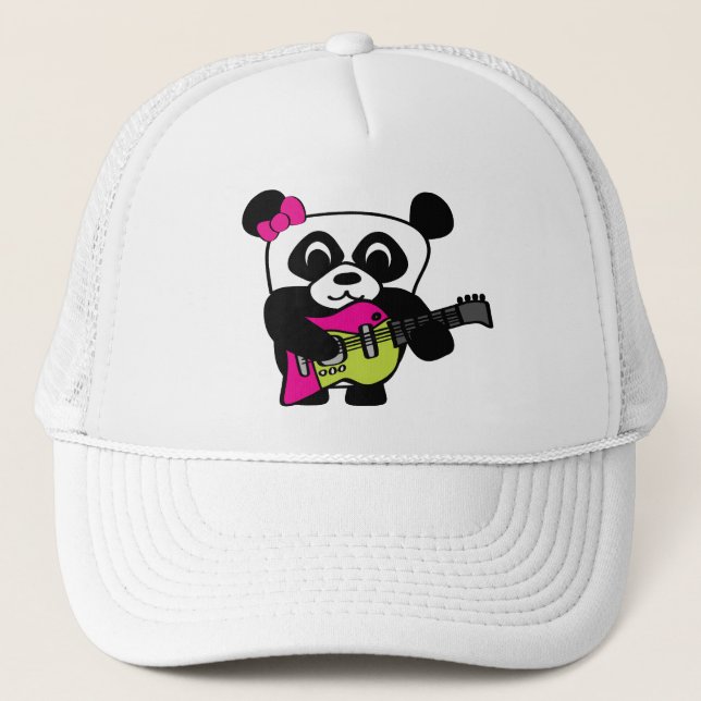 Gorra De Camionero Chica Panda Guitar Fun (Anverso)