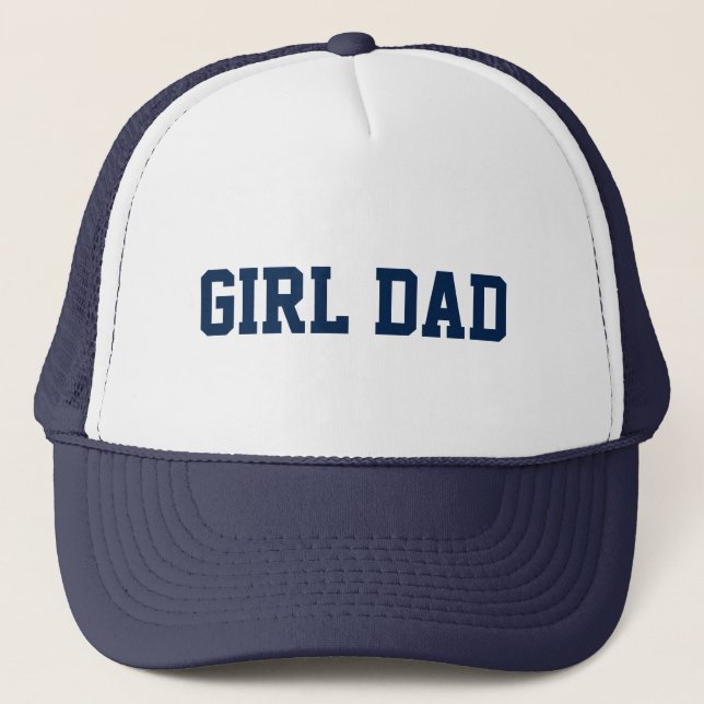 Gorra De Camionero Chica Papá personalizado blanco marino texto lindo (Anverso)