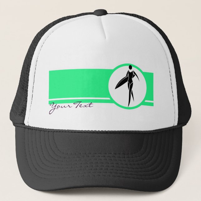 Gorra De Camionero Chica que practica surf (Anverso)
