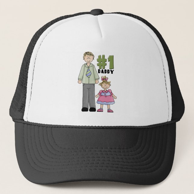 Gorra De Camionero Chica rubio del papá del número uno (Anverso)