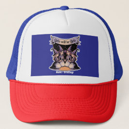 Gorra De Camionero Chica será Chica Funny Feminismo Bruja Halloween