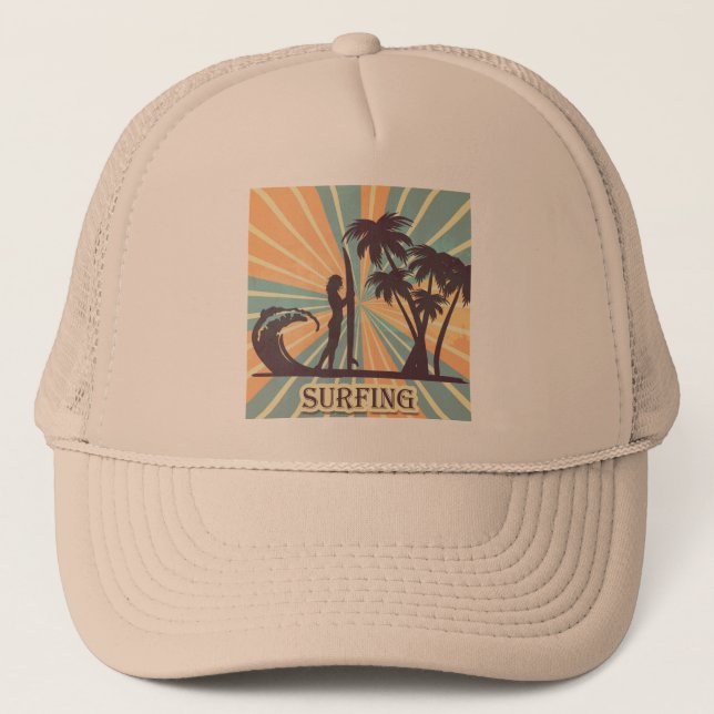 Gorra De Camionero Chica surfista (Anverso)