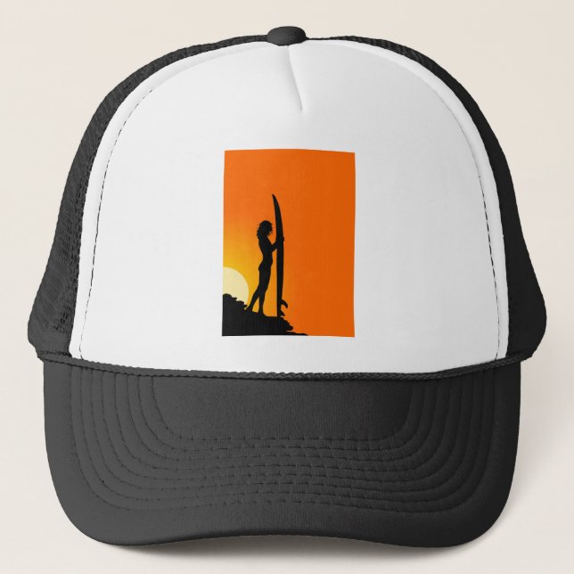 Gorra De Camionero Chica surfista (Anverso)