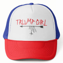 "CHICA TRUMP" Corazones de flecha de plumas