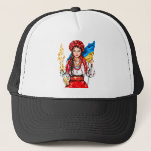 Gorra De Camionero Chica ucraniano lucha por la libertad