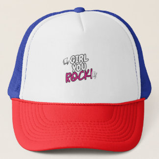 Gorra De Camionero Chica You Rock Empowerment Cita Shirt