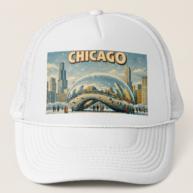 Gorra De Camionero Chicago Bean in Winter hat (Anverso)