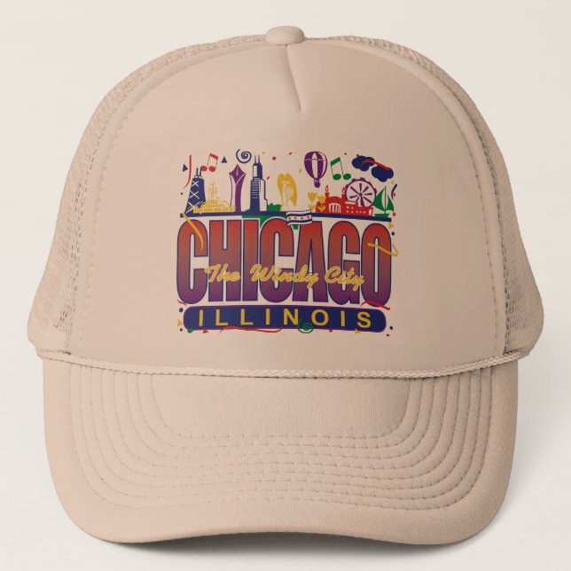Gorra De Camionero Chicago Confetti (Anverso)