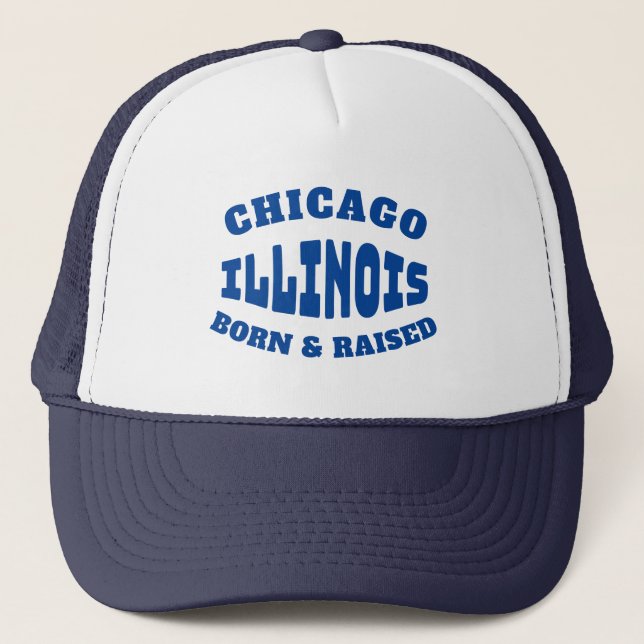 Gorra De Camionero Chicago Illinois nació y creció (Anverso)