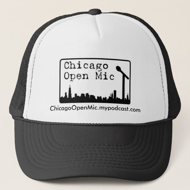 Gorra De Camionero ChicagoOpenMic.mypodcast.com (Anverso)