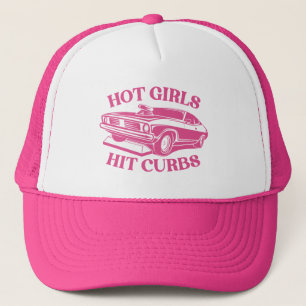Gorra De Camionero Chicas calientes golpean frascos - rosa