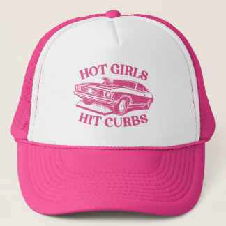 Gorra De Camionero Chicas calientes golpean frascos - rosa