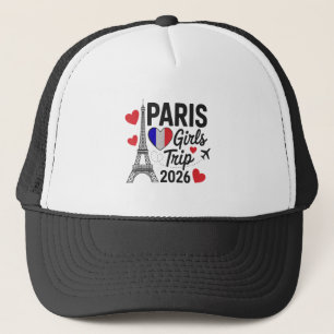Gorra De Camionero Chicas con estilo en París Viaje 2026 Vacaciones R