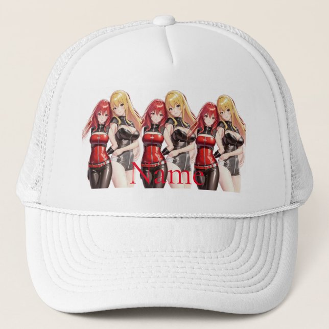 Gorra De Camionero Chicas Cuadros Anime Thunder_Cove (Anverso)