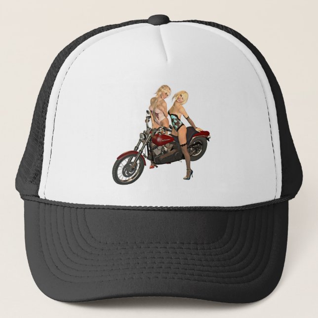 Gorra De Camionero Chicas de ciclismo de red (Anverso)