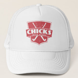Gorra De Camionero Chicas de hockey con garrapatas
