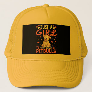 Gorra De Camionero Chicas De Perro Pitbull, Sólo Una Chica Que Ama Pi