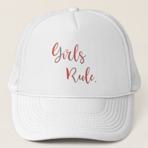 Gorra De Camionero Chicas gobiernan la tipografía Inspiradora Guay