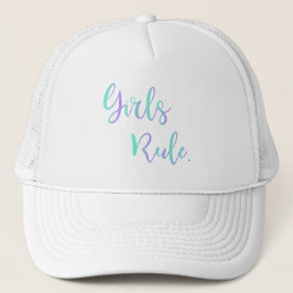 Gorra De Camionero Chicas gobiernan la tipografía Inspiradora Guay