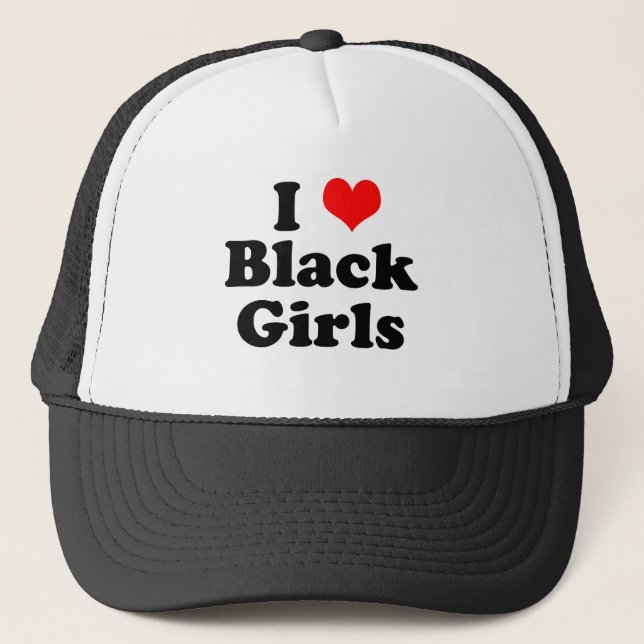 Gorra De Camionero Chicas negros de corazón (Anverso)