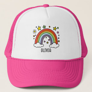 Gorra De Camionero Chicas personalizados del arcoiris caprichosos