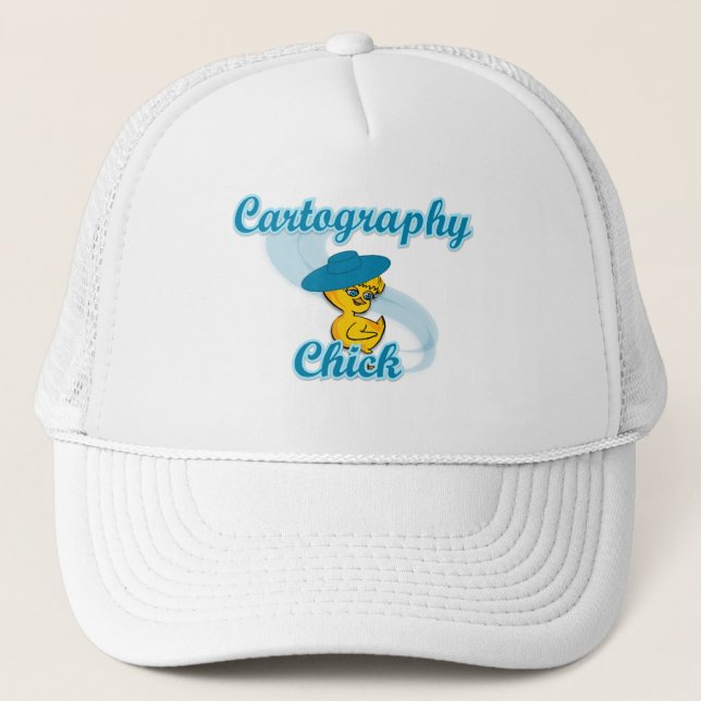 Gorra De Camionero Chick de cartografía #3 (Anverso)
