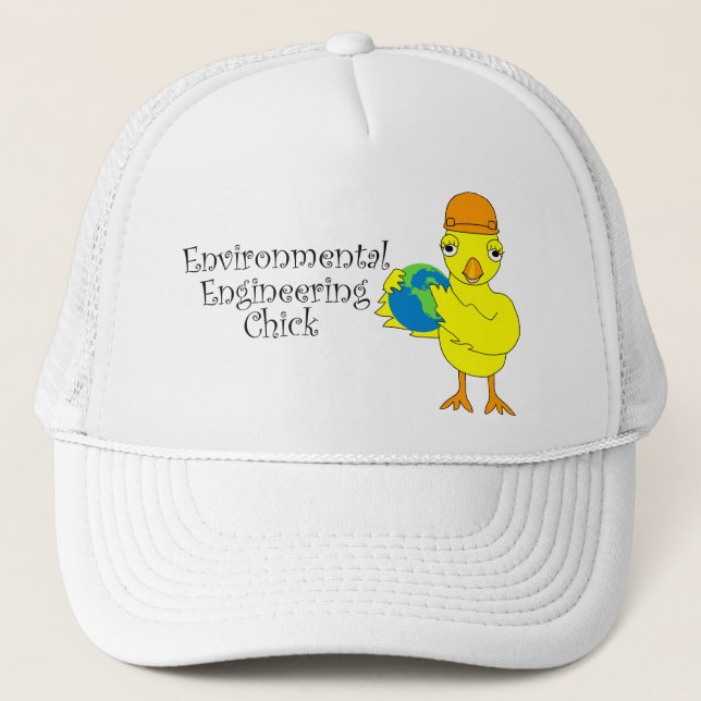 Gorra De Camionero Chick de ingeniería ambiental (Anverso)