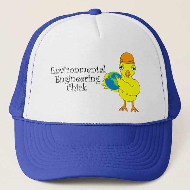 Gorra De Camionero Chick de ingeniería ambiental (Anverso)