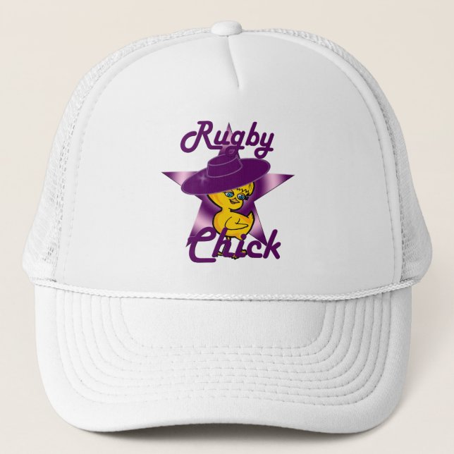 Gorra De Camionero Chick de rugby #9 (Anverso)