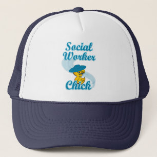 Gorra De Camionero Chick de trabajador social #3