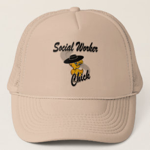 Gorra De Camionero Chick de trabajador social #4