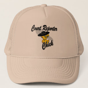 Gorra De Camionero Chick reportero del tribunal #4