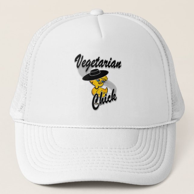 Gorra De Camionero Chick vegetariano #4 (Anverso)