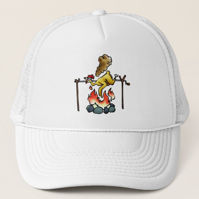 Gorra De Camionero Chicken asando al cielo (Anverso)