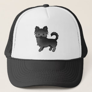 Gorra De Camionero Chihuahua de dibujos animados lindo con abrigo lar
