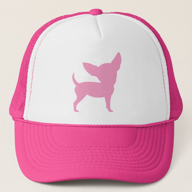 Gorra De Camionero Chihuahua divertida rosada (Anverso)