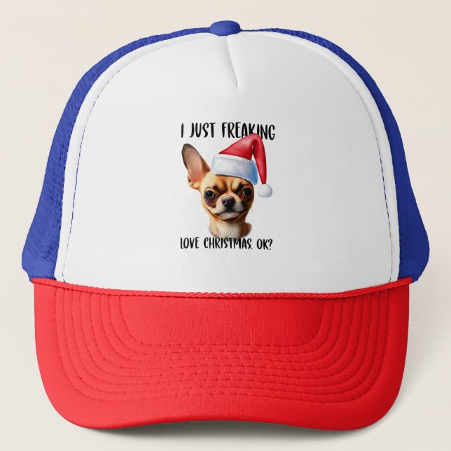 Gorra De Camionero Chihuahua, sólo me asusta el amor de los Navidades (Anverso)