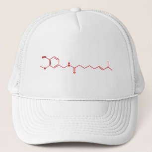 Gorra De Camionero Chili Capsaicin Fórmula Química Molecular