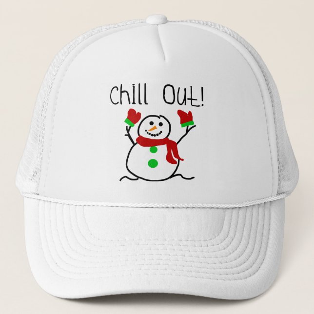 Gorra De Camionero Chill Out Snowman Tshirts and Gifts (Anverso)