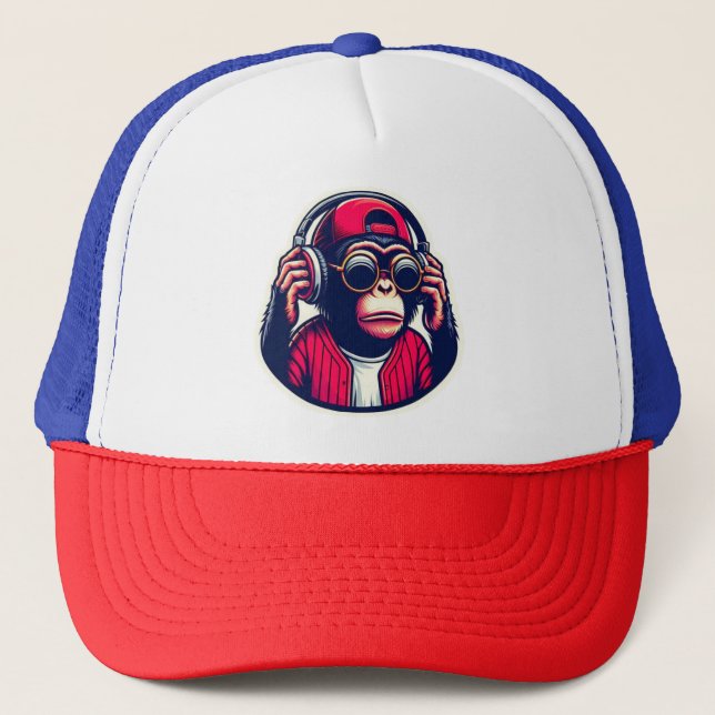 GORRA DE CAMIONERO CHIMP EN DA HOUSE (Anverso)
