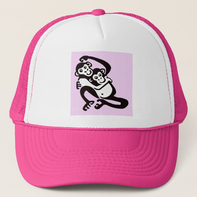 Gorra De Camionero Chimpancé Guay - BONOBO - Amante de los animales - (Anverso)