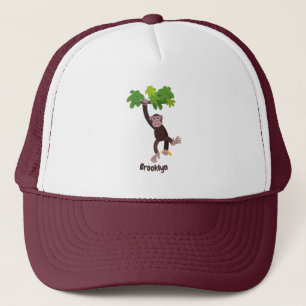Gorra De Camionero Chimpancé lindo en personalizado colgante de la ju