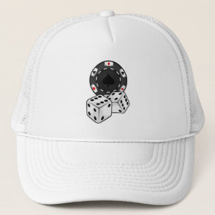Gorra De Camionero Chip y dados para Poker
