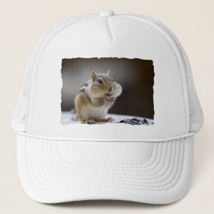 Gorra De Camionero Chipmunk con la foto llena de las mejillas