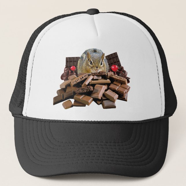 Gorra De Camionero Chipmunk de chocolate de San Valentín (Anverso)