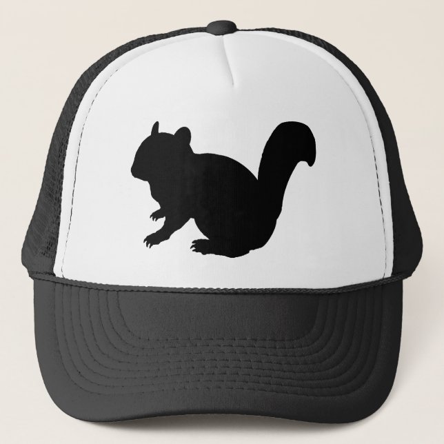 Gorra De Camionero Chipmunk , Squirrel , illustration , (Black) (Anverso)